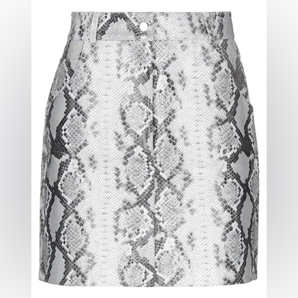 Maje snake skin leather like fitted skirt